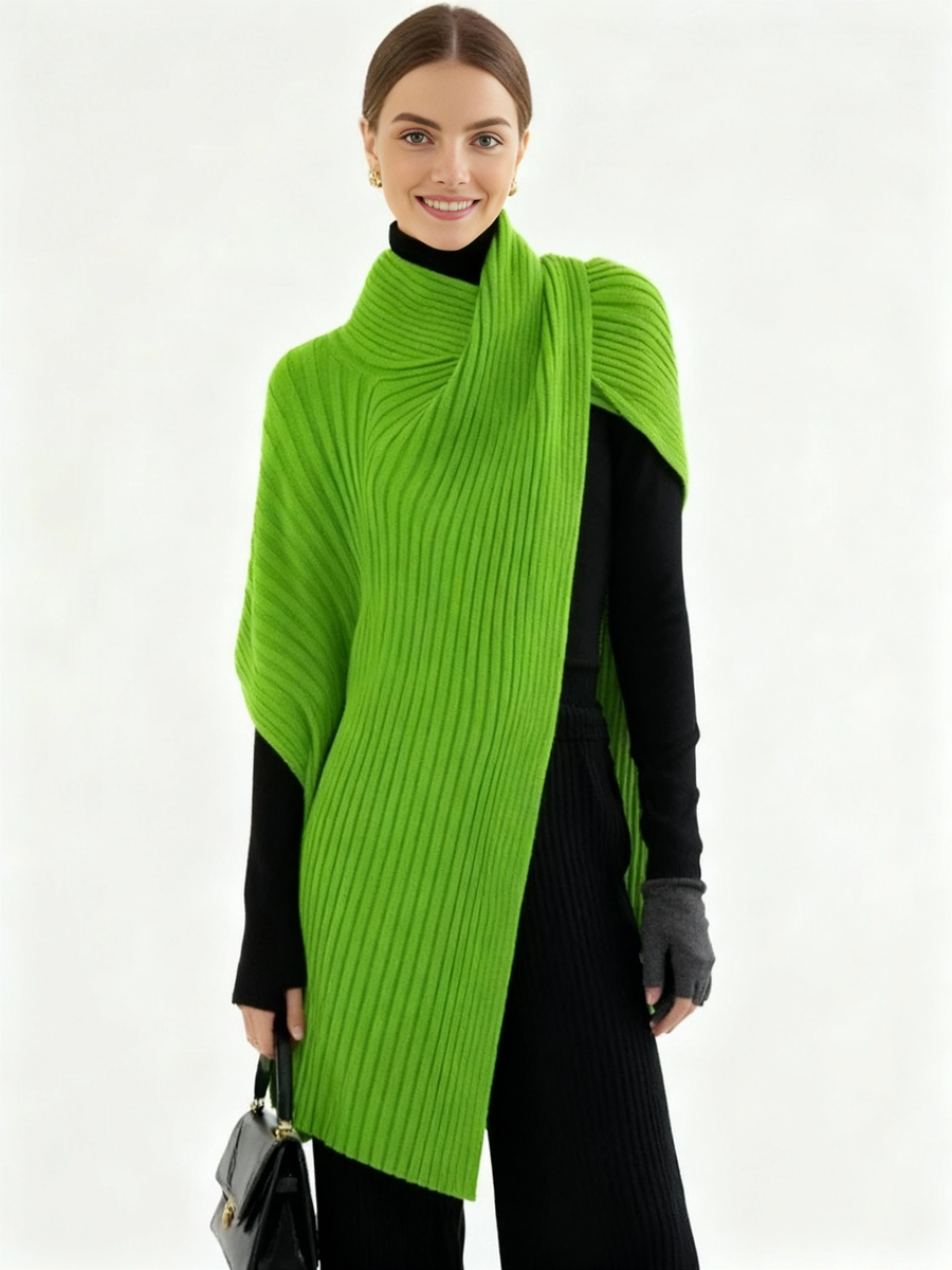 Casual Minimal Goth Asymmetrical Sweater