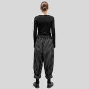 Jazz Up Striped Pattern Baloon Style Trousers
