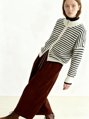 Wide Corduroy Trousers — Deep Chestnut Brown-SimpleModerne