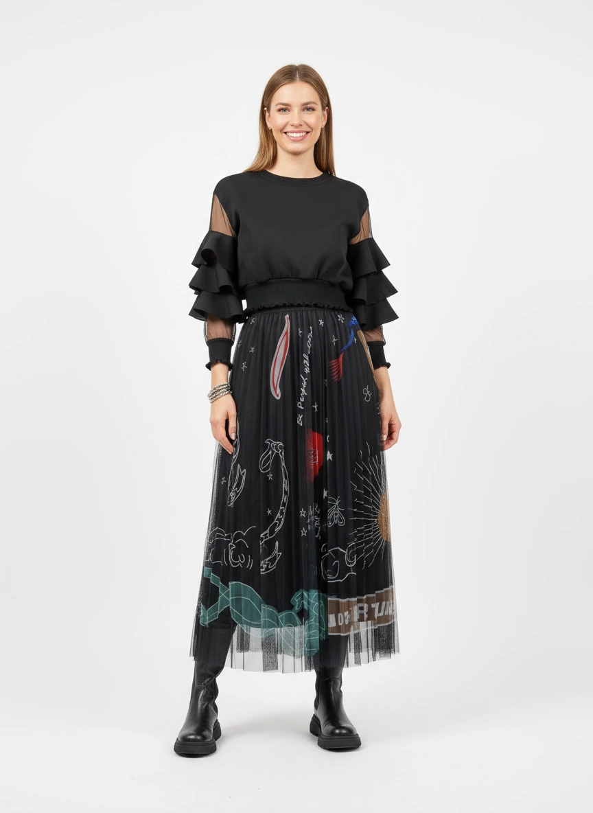 Simple Moderne SauleDu Layered Tulle Skirt-SimpleModerne