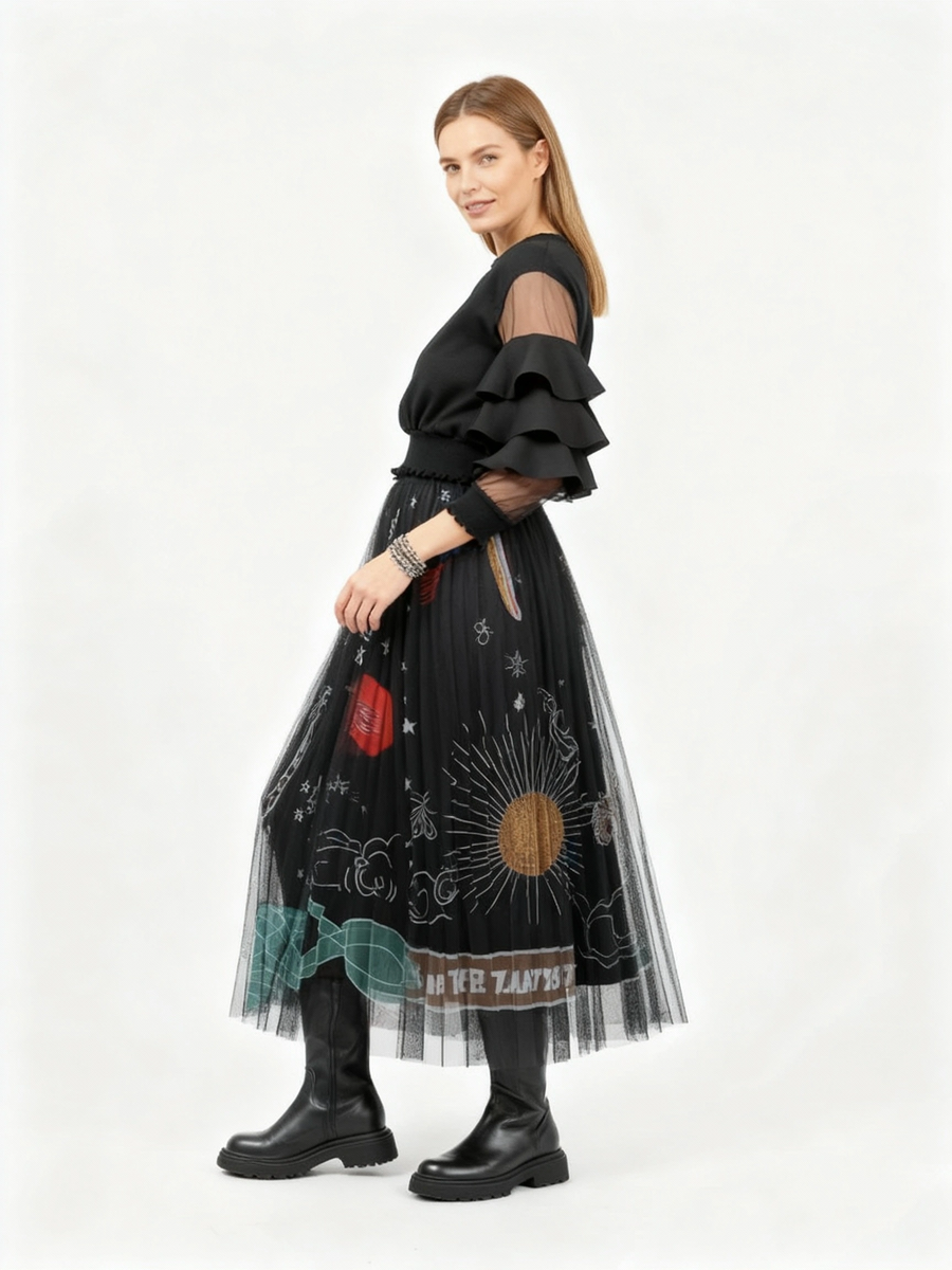 Simple Moderne SauleDu Layered Tulle Skirt-SimpleModerne