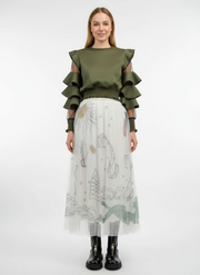 Simple Moderne SauleDu Layered Tulle Apricot Skirt-SimpleModerne