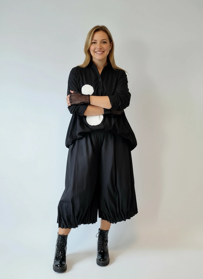 Jazz Up Maxi Polka Dot Shirt-SimpleModerne