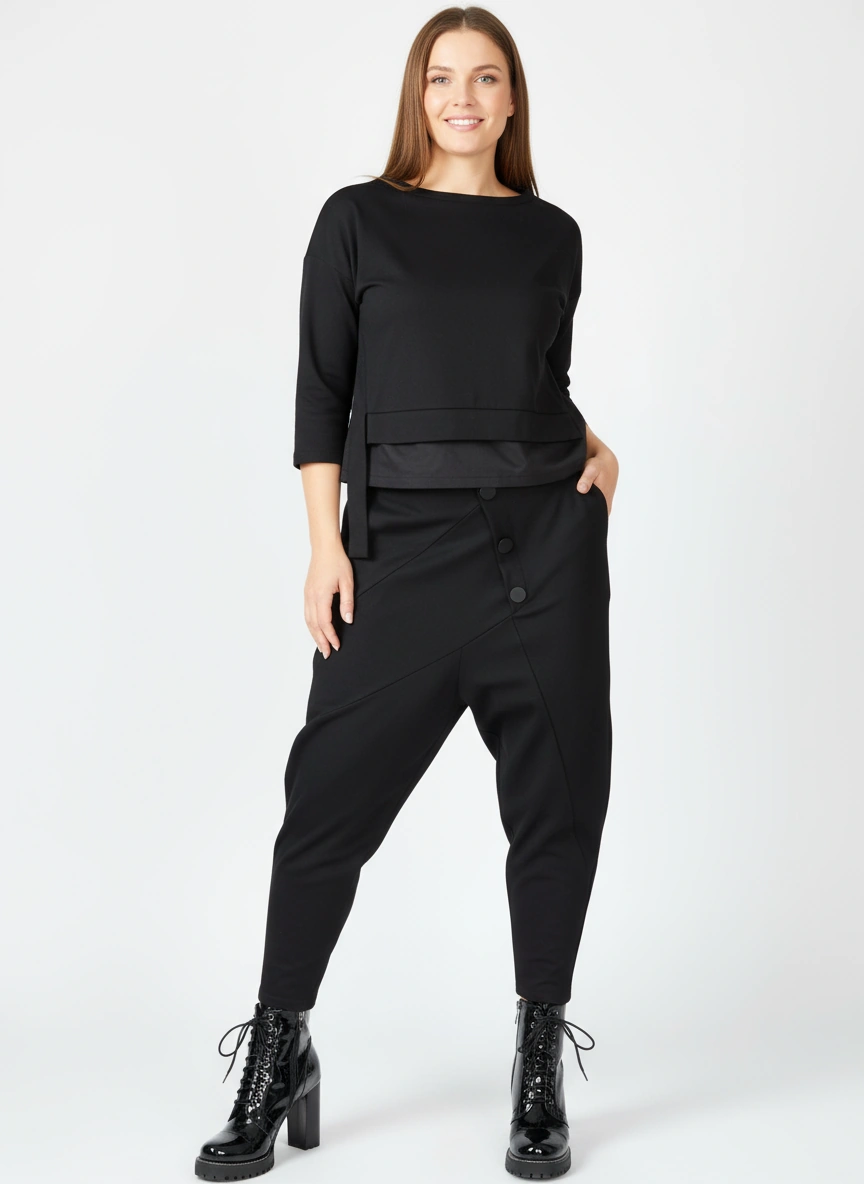 Simple Moderne Jazz Up Lite Harem Pants-SimpleModerne