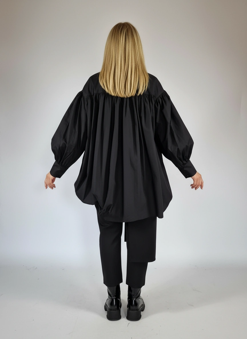 Jazz Up Juoda Lele Oversized Fit Shirt-SimpleModerne