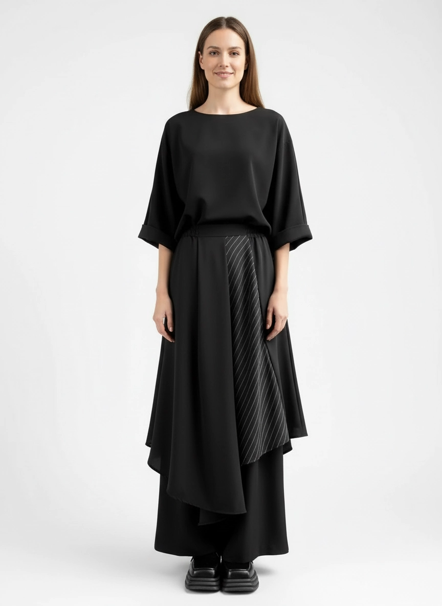 Jazz Up Wide Legged Layered Trousers-SimpleModerne