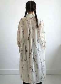 Ink Sketch Oversized Shirt-Blouse-SimpleModerne