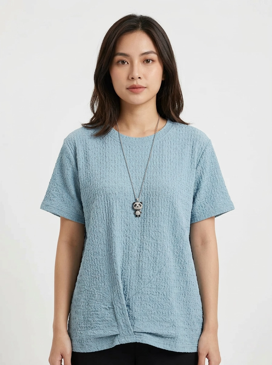 Textured Minimal Oversized T-Shirt-SimpleModerne