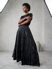 Dark Flow Gothic Pleated Skirt-SimpleModerne
