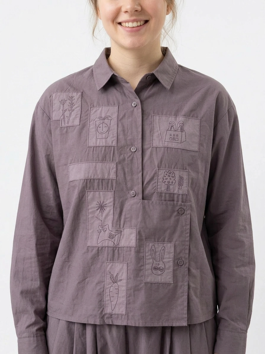 Japanese Minimal Shirt – Dusty Plum