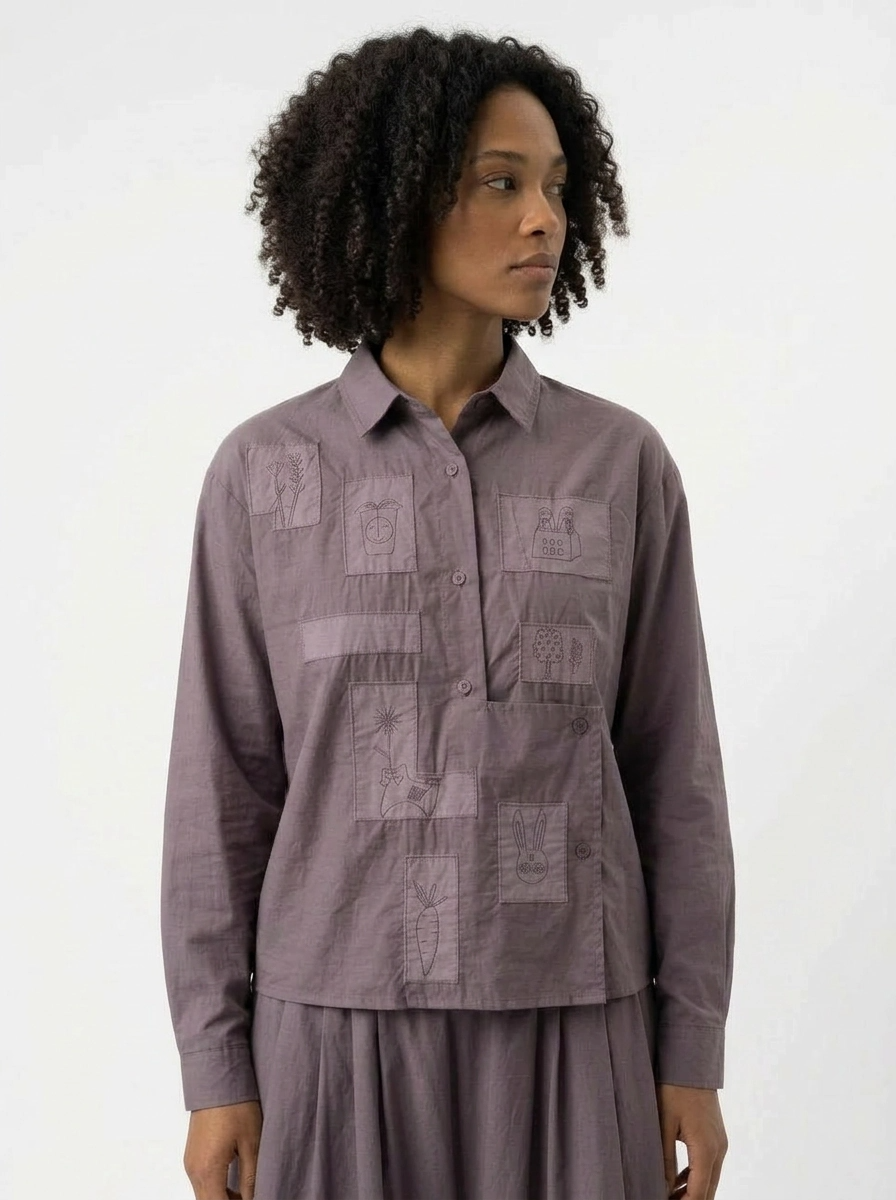 Japanese Minimal Shirt – Dusty Plum