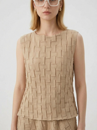 Textured Woven Set – Japanese Minimal Two-Piece-SimpleModerne