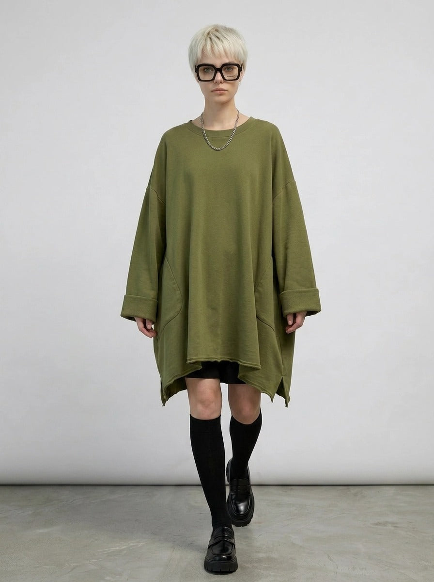 Olive Oversized Sweatshirt