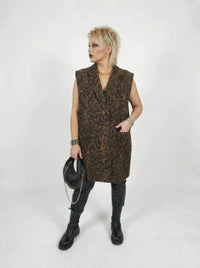 Jazz Up Leopard Print Oversized Fit Vest-SimpleModerne