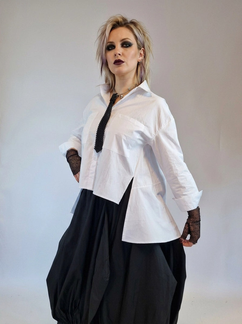Simple Moderne Jazz Up Punky Basic Relaxed Fit Shirt-SimpleModerne