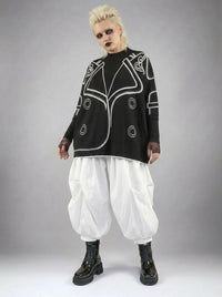 Jazz Up Blazer Imitation Knitted Sweater-SimpleModerne