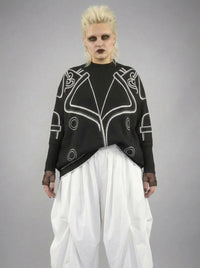 Jazz Up Blazer Imitation Knitted Sweater-SimpleModerne