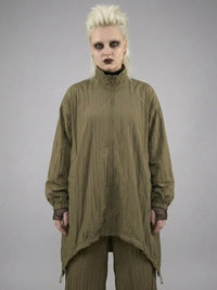 Textured Oversized Jacket-SimpleModerne