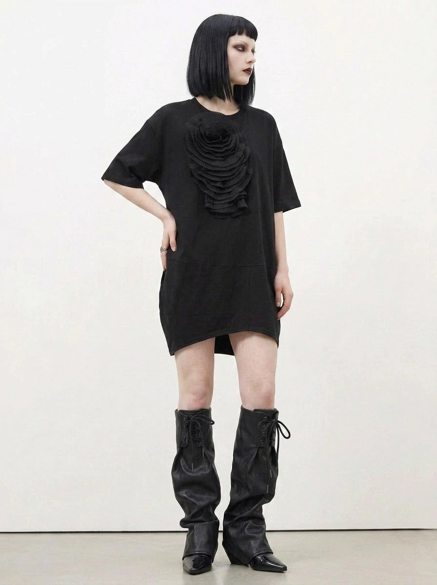 Simple Moderne Black Vegan Leather Leg Warmers – Adjustable Lace