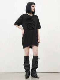 Simple Moderne Black Vegan Leather Leg Warmers – Adjustable Lace-Up Statement Layer-SimpleModerne