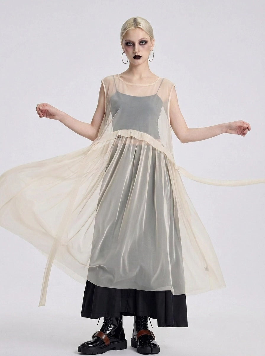 dress with sheer overlay Two-Piece Long Knit FOR HER NYC OFFICIAL Show a little skin with the sheer overlay and cold shoulder cap sleeves Cold shoulder evening dress with