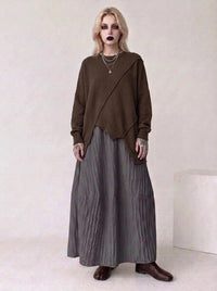 Coffee Deconstructed Oversized Knit Pullover