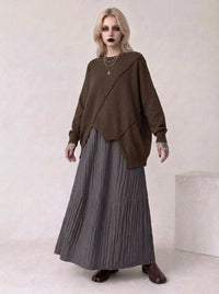 Coffee Deconstructed Oversized Knit Pullover