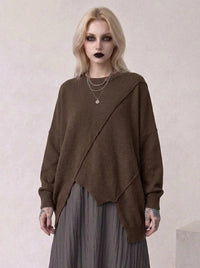 Coffee Deconstructed Oversized Knit Pullover