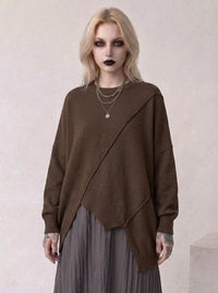 Coffee Deconstructed Oversized Knit Pullover