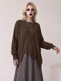 Coffee Deconstructed Oversized Knit Pullover