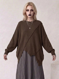 Coffee Deconstructed Oversized Knit Pullover