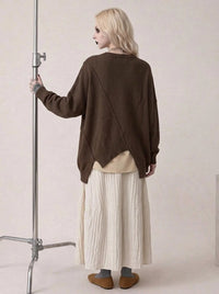 Coffee Deconstructed Oversized Knit Pullover
