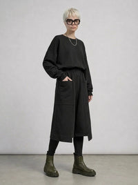 Calf-Length Punk Streetwear Shorts with Pockets-SimpleModerne