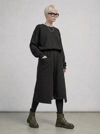Calf-Length Punk Streetwear Shorts with Pockets-SimpleModerne