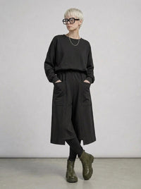 Calf-Length Punk Streetwear Shorts with Pockets-SimpleModerne