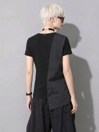 Casual Edge Asymmetrical Wrap T-Shirt-SimpleModerne