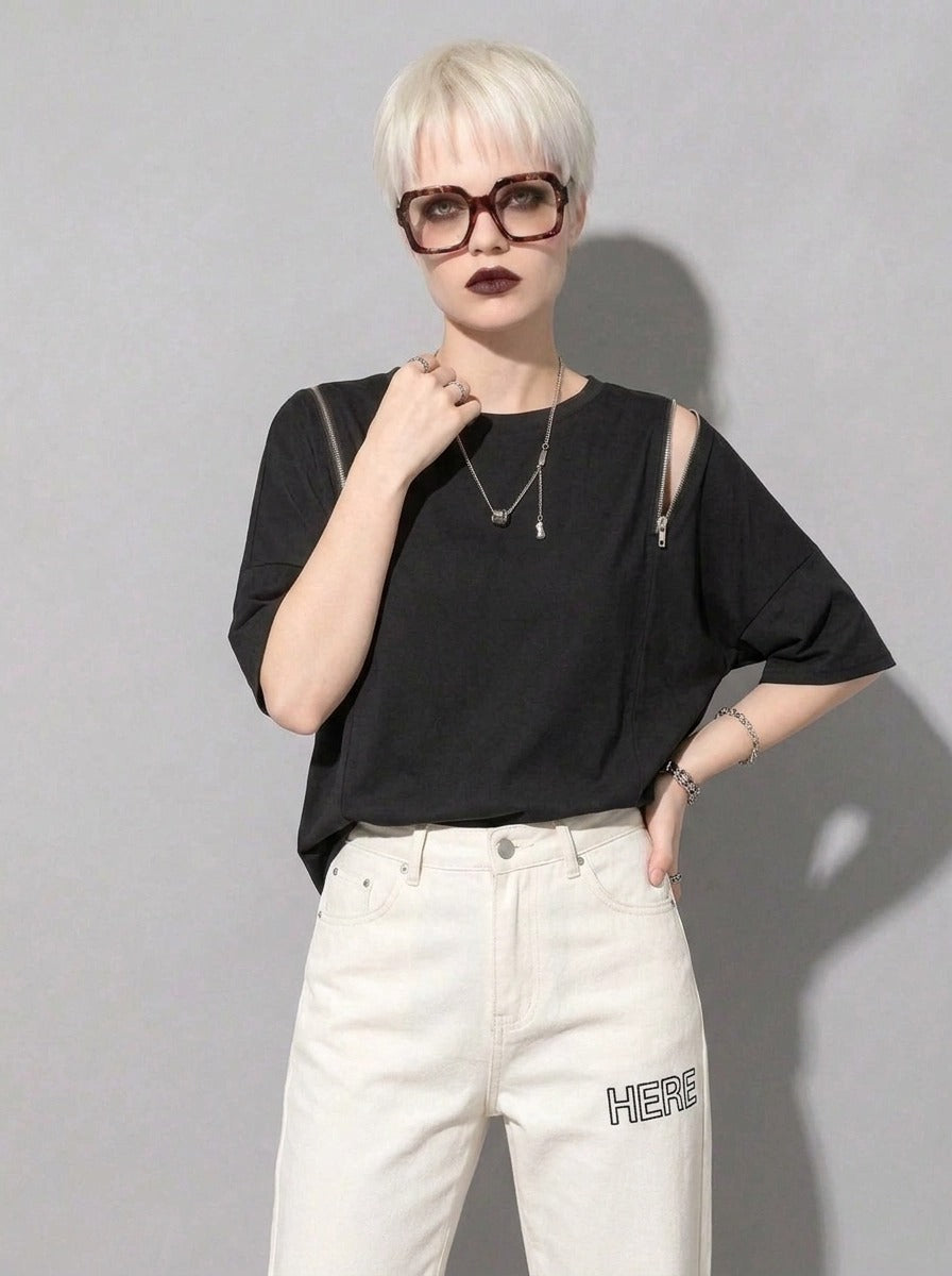 Punky Convertible Zip T-Shirt-SimpleModerne