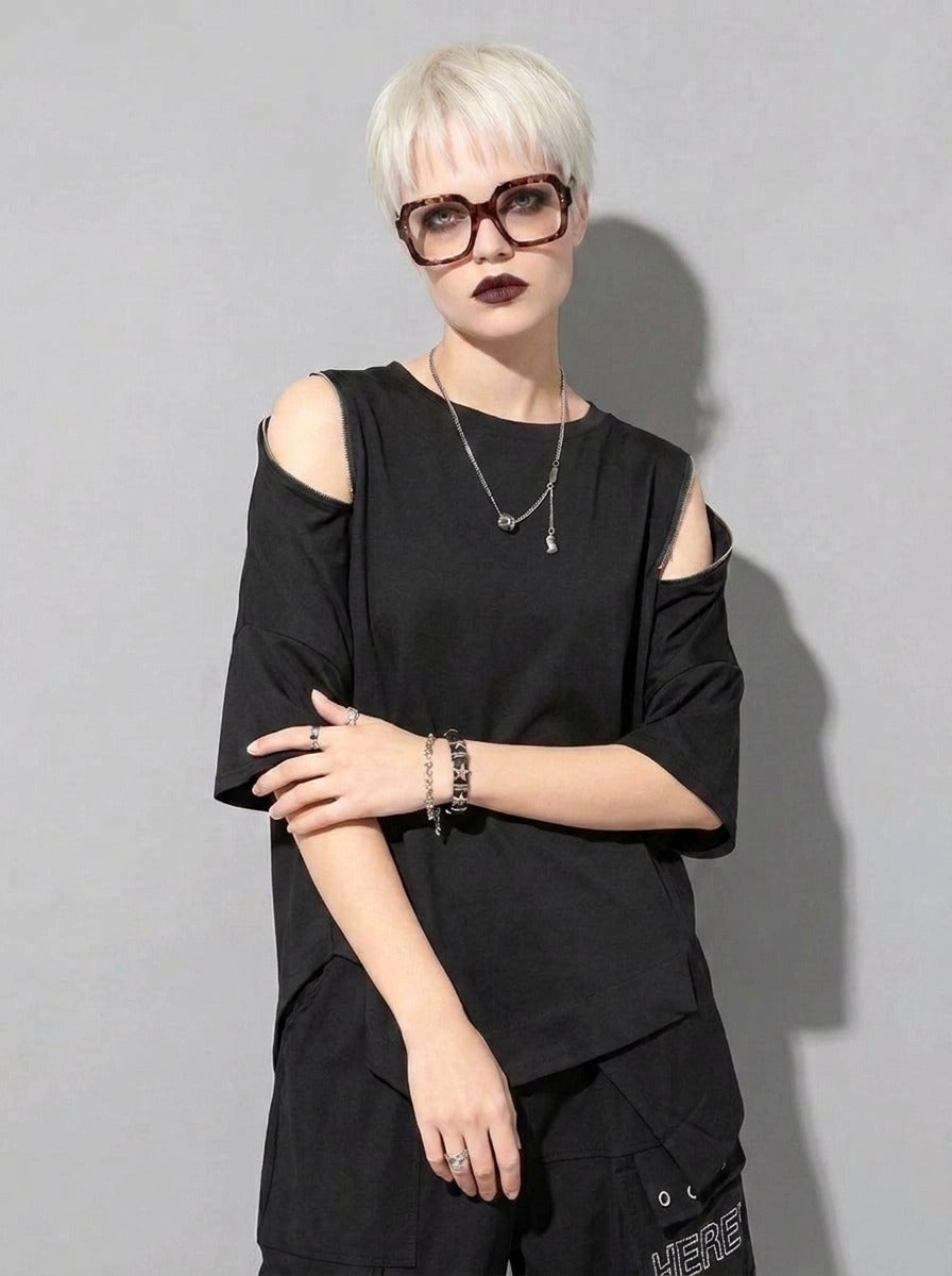 Punky Convertible Zip T-Shirt-SimpleModerne