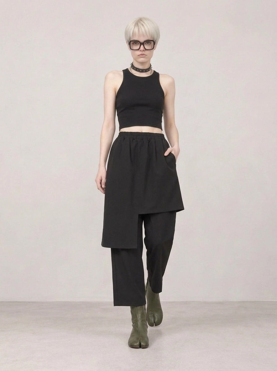 Re-launch Jazz up Irregular Design Capri Pants-SimpleModerne