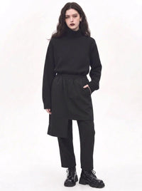 Re-launch Jazz up Irregular Design Capri Pants-SimpleModerne