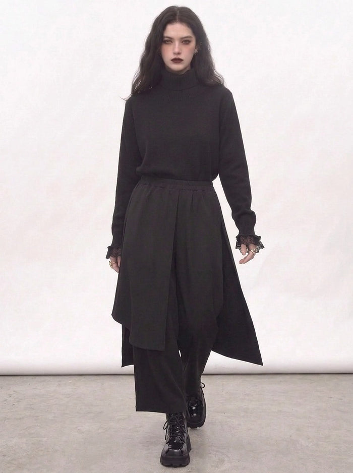 Simple Moderne Layered Wide Legged Pants