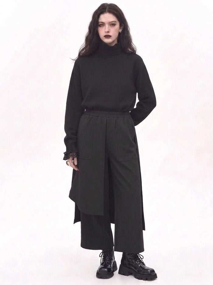 Simple Moderne Layered Wide Legged Pants