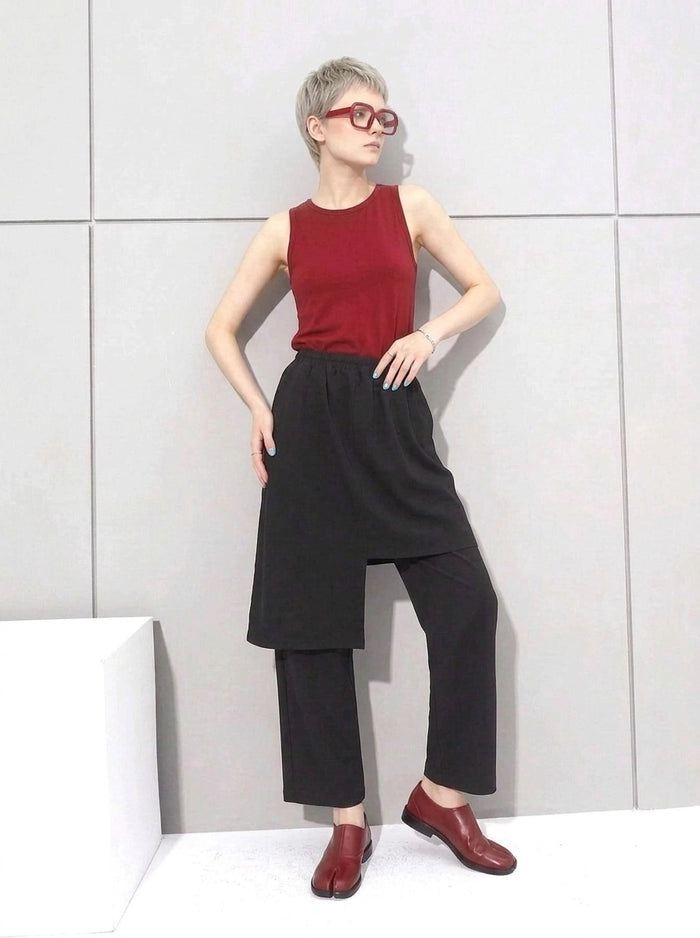 Re-launch Jazz up Irregular Design Capri Pants
