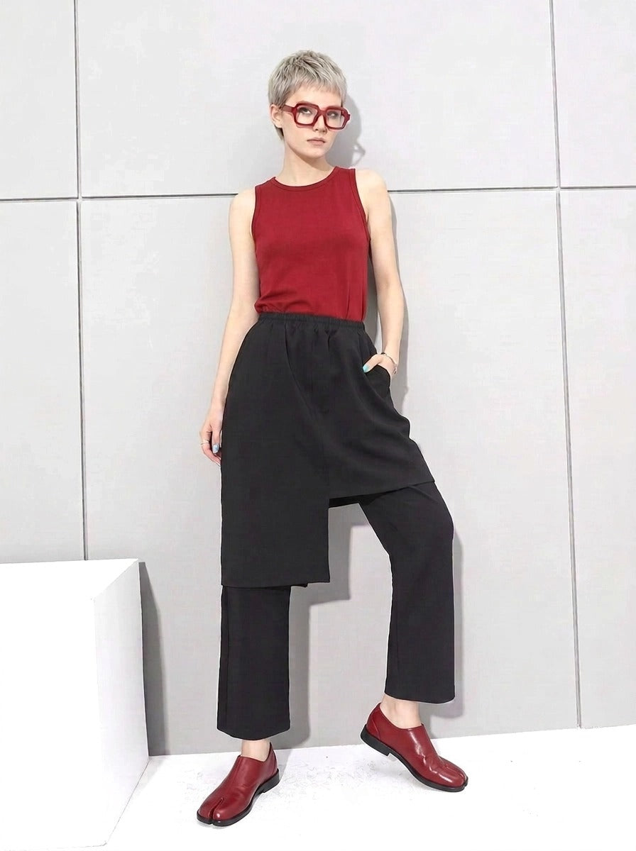 Re-launch Jazz up Irregular Design Capri Pants-SimpleModerne