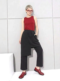 Re-launch Jazz up Irregular Design Capri Pants-SimpleModerne