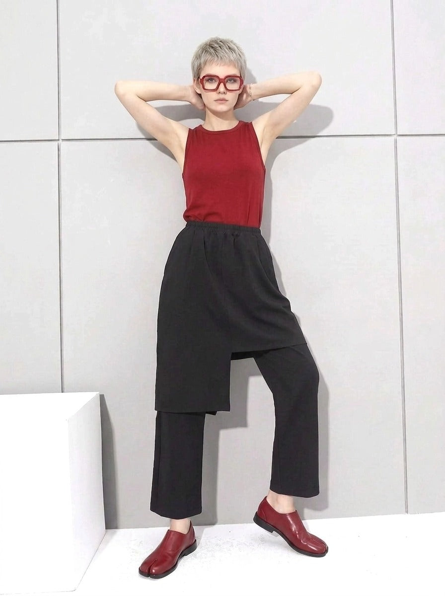 Re-launch Jazz up Irregular Design Capri Pants-SimpleModerne