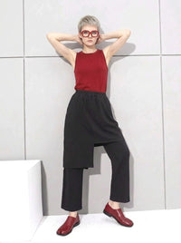 Re-launch Jazz up Irregular Design Capri Pants-SimpleModerne