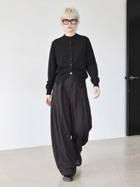 Black Extra Wide-Leg Trousers | Oversized Tailored Pants