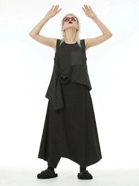 Deep Harem Capri Trousers – Black-SimpleModerne