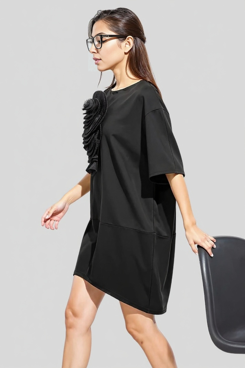 Jazz Up Relaxed Fit Shirt Dress-SimpleModerne